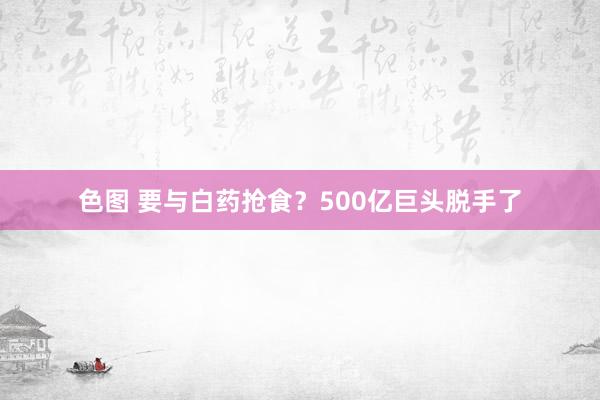 色图 要与白药抢食？500亿巨头脱手了