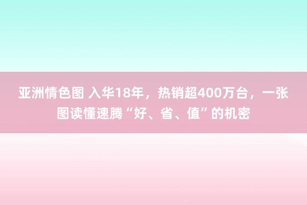 亚洲情色图 入华18年，热销超400万台，<a href=