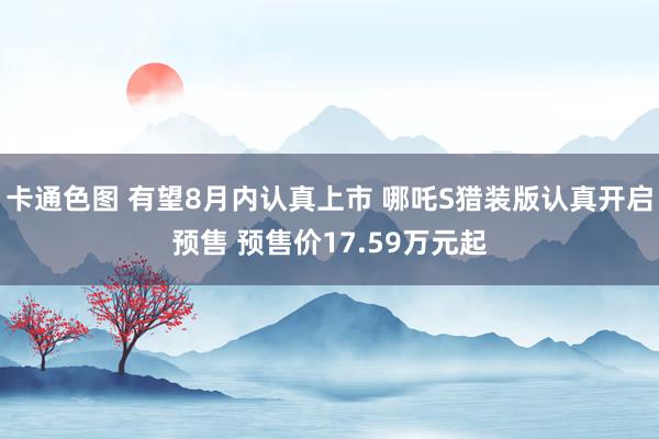 卡通色图 有望8月内认真上市 哪吒S猎装版认真开启预售 预售价17.59万元起