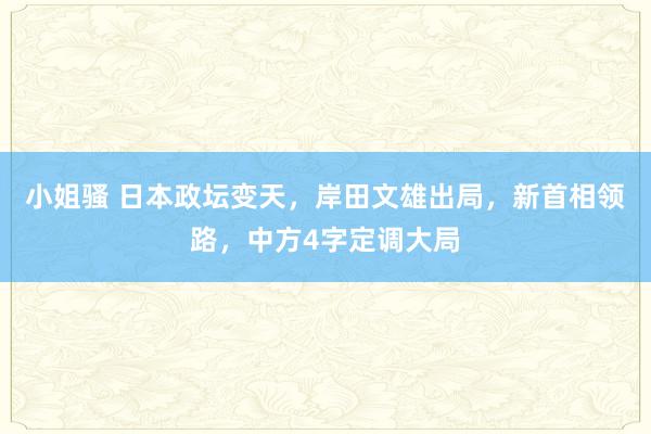 小姐骚 日本政坛变天，岸田文雄出局，新首相领路，中方4字定调大局