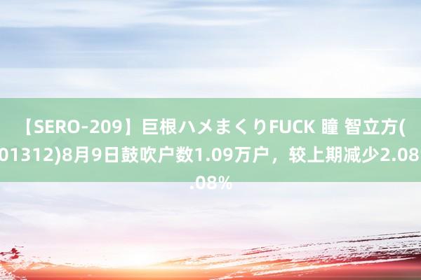 【SERO-209】巨根ハメまくりFUCK 瞳 智立方(301312)8月9日鼓吹户数1.09万户，较上期减少2.08%