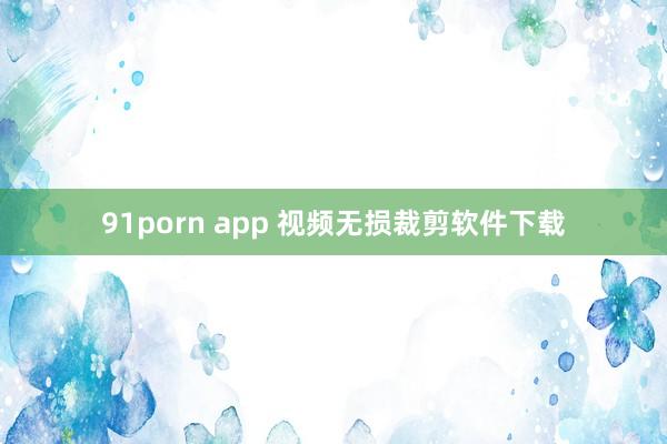 91porn app 视频无损裁剪软件下载